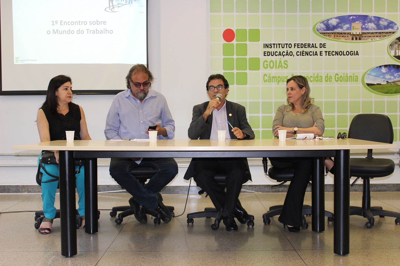 Mesa de abertura do 1º Seminário sobre Mundo do Trabalho